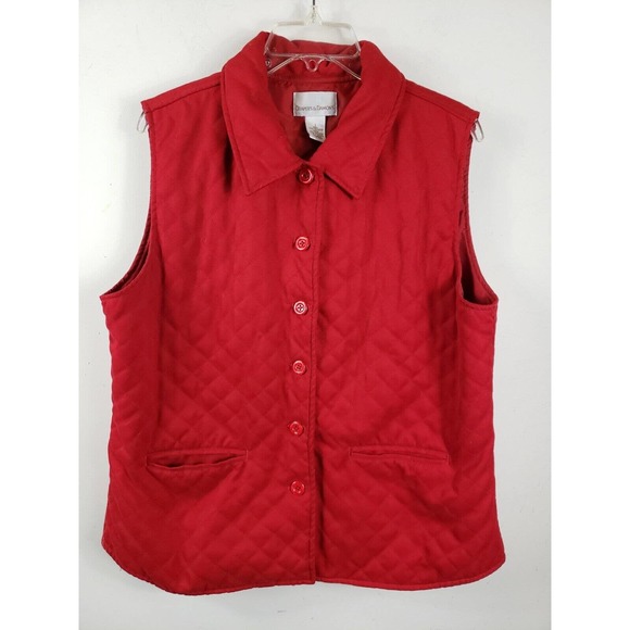 Draper's & Damon's Jackets & Blazers - Drapers & Damons Vest Women's sz Lg red quilted lightweight Vintage